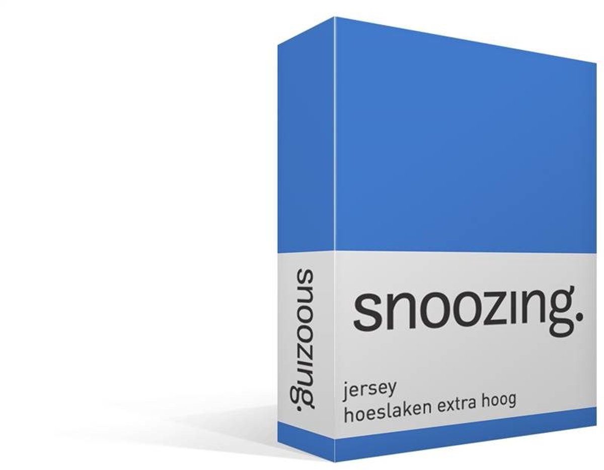 Snoozing Jersey - Hoeslaken Extra Hoog - 100% gebreide katoen - 180x210/220 cm - Meermin