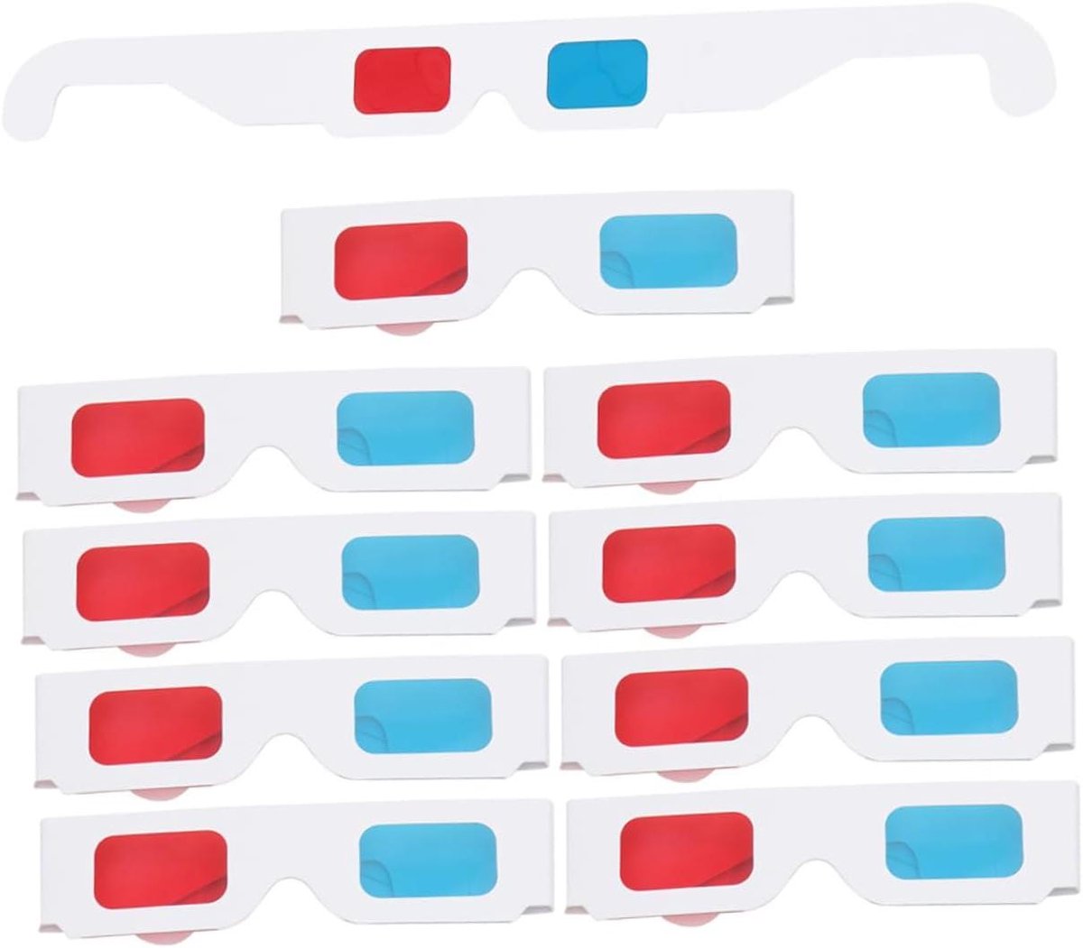 3D Brillen - Kijkbrillen Papier - 3D Films Kijken - Rood Blauw Effect - 20 Stuks - Kleurrijk