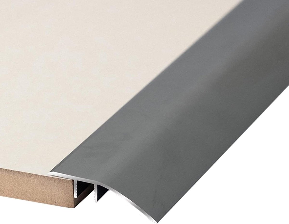 Vloerprofiel - Overgangsstrip - Vloeren Egaliseren - Duurzaam Aluminium - 90-140 cm - Grijs