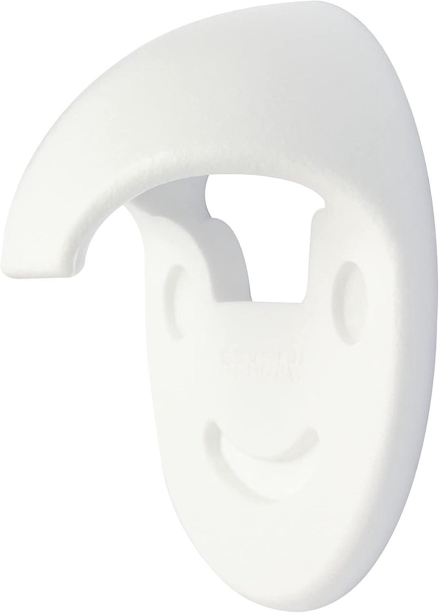 Deurstopper Haak - Muur Stopper - Bescherming Deuren Muren - Geïntegreerde Vasthoudfunctie - Ø 60 x 30 mm - Wit