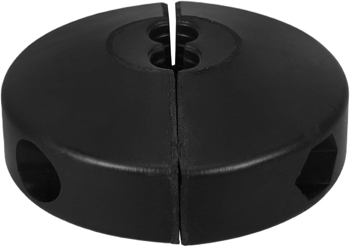 Slanghaspel Stopper - Rubberen Bal - Veilige Slanghantering - Duurzame Veerrem - 9 x 9 x 4 cm - Zwart