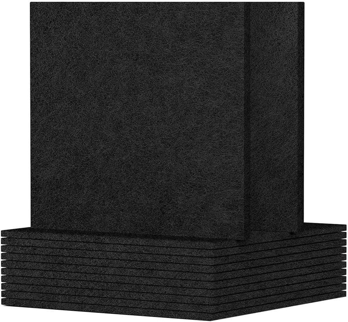 Akoestische Panelen - Geluidsisolatie Platen - Studio Geluid - Geurloos Formaldehyde-vrij - 30 x 30 cm - Zwart