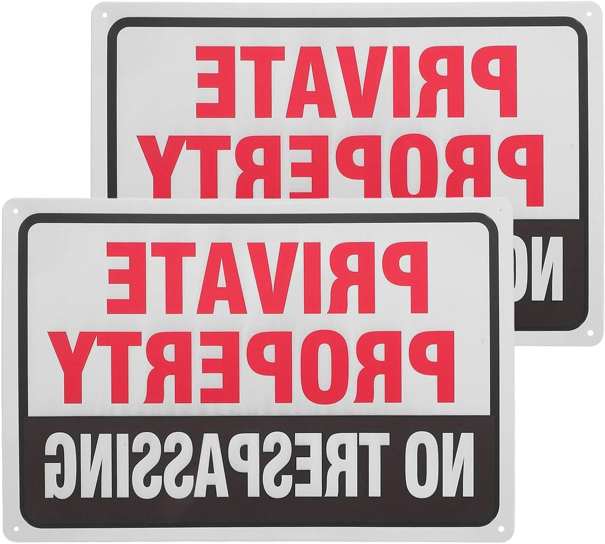 Waarschuwingsborden - Geen toegang - Terrein beveiligen - Waterdicht metaal - 30 x 20 cm - Multi