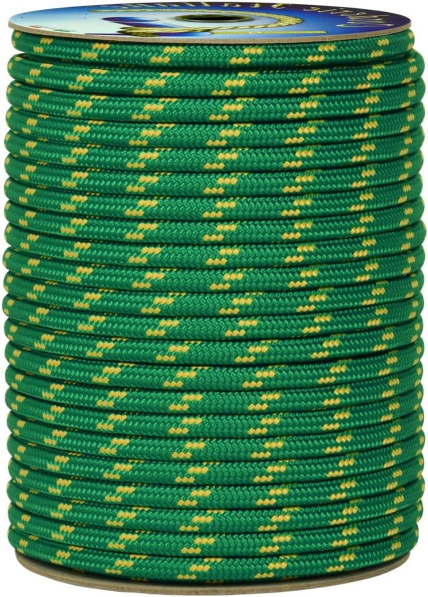 Gevlochten Touw - Vlechtwerk Koord - Bevestigen Boot - Polyester Materiaal - 30 Meter - Groen