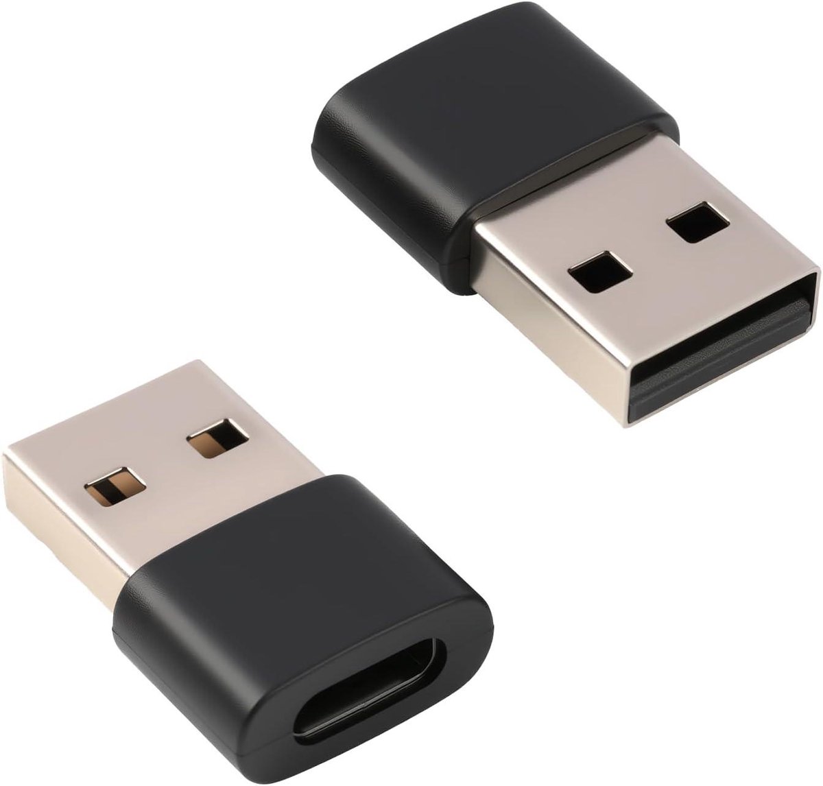 USB C naar USB - Adapter set - Snelle data overdracht - 10 Gbit/s snelheid - 2 stuks - Zilver