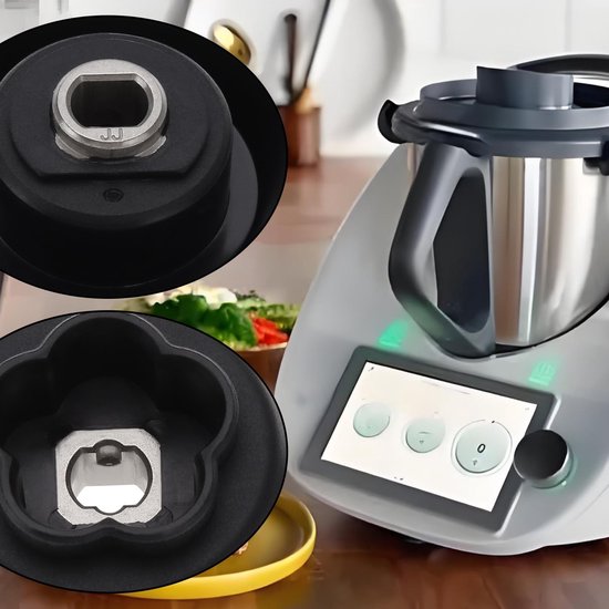 Dailygoody - Mixer Koppeling - Koppeling As Connector - Zwart - 5 Takken Hoofd - Compatibel met Monsieur Cuisine Connect en Smart - Roestvrij staal en... van Merkloos — afbeelding 2