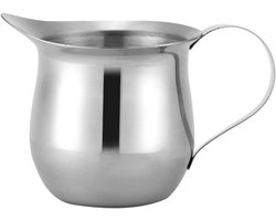 Melkopschuimbeker - Koffiekan Mok - Latte Art Maken - Roestvrij Staal - 240ml - Zilver