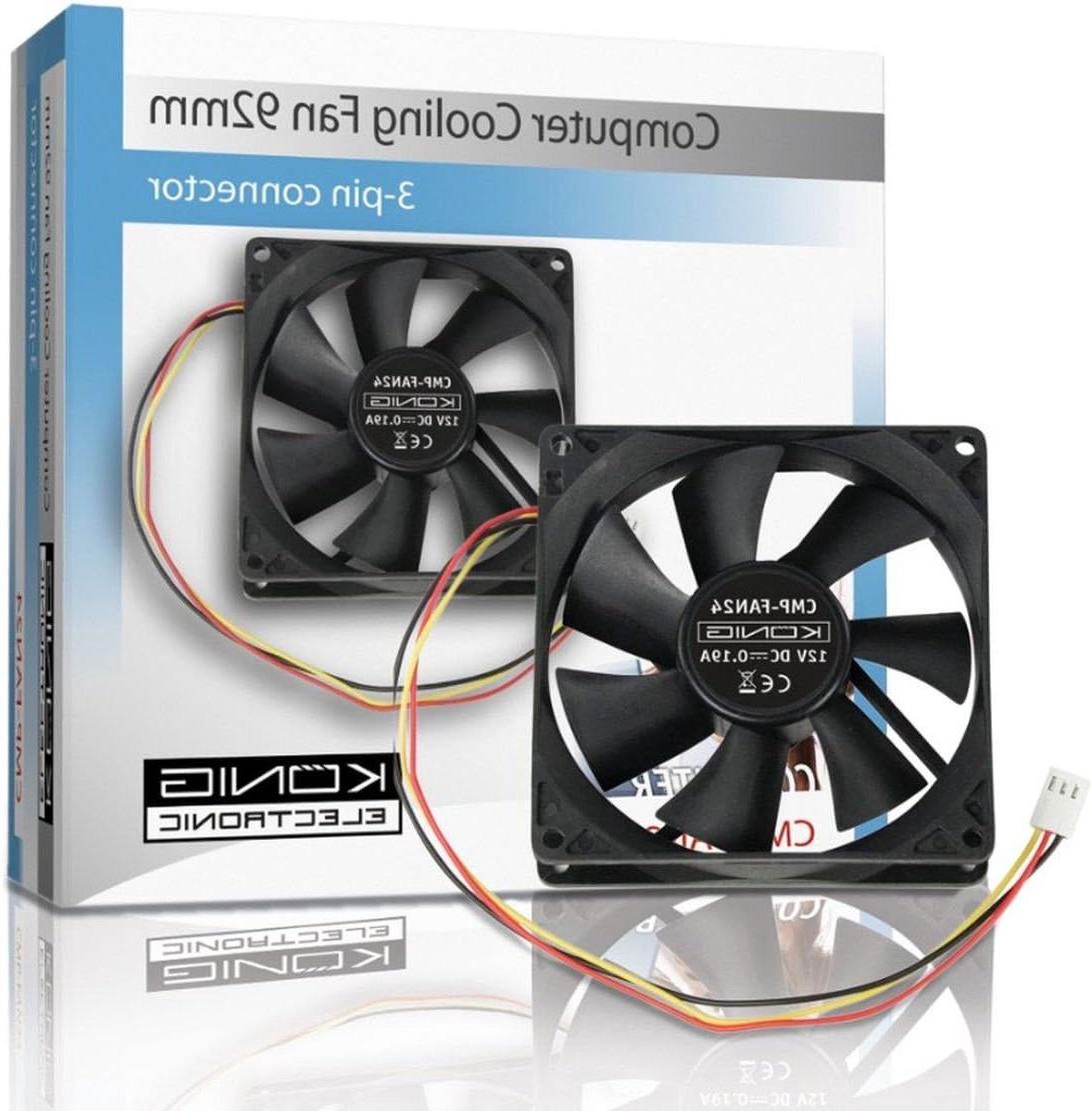 PC Ventilator - Computer Koeler - PC Koeling - Stille Werking - 92 mm - Zwart