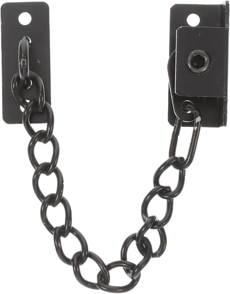 Beveiligingsketting - Deurketting slot - Extra veiligheid - Eenvoudige installatie - 20.3 cm - Zwart