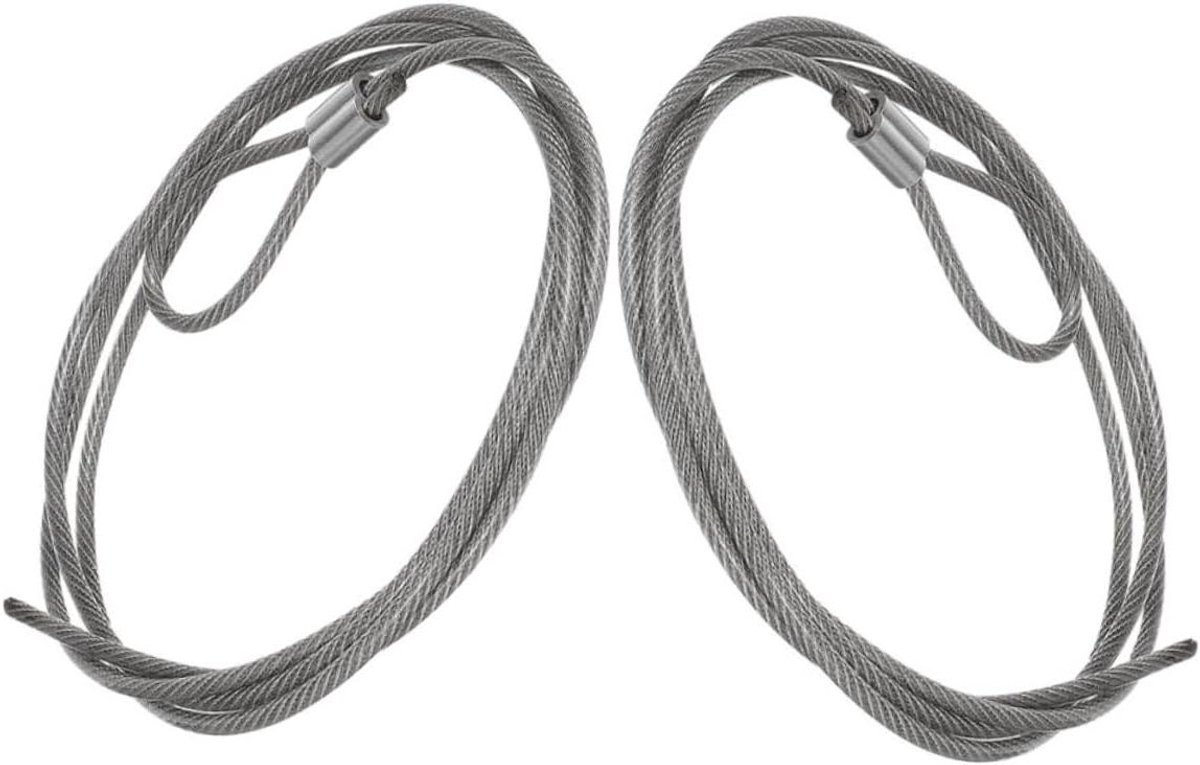 Basketbalnet Vervanging - Ringonderdelen - Sporten Buiten - Zware Staaldraad - 180 cm - Grijs