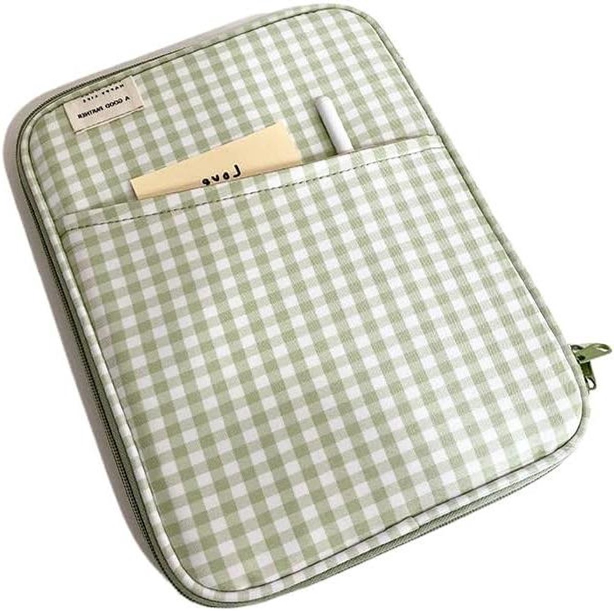 Laptophoes - Computer tas - Veilig Vervoeren - Zachte Voering - 38x30 cm - Groen
