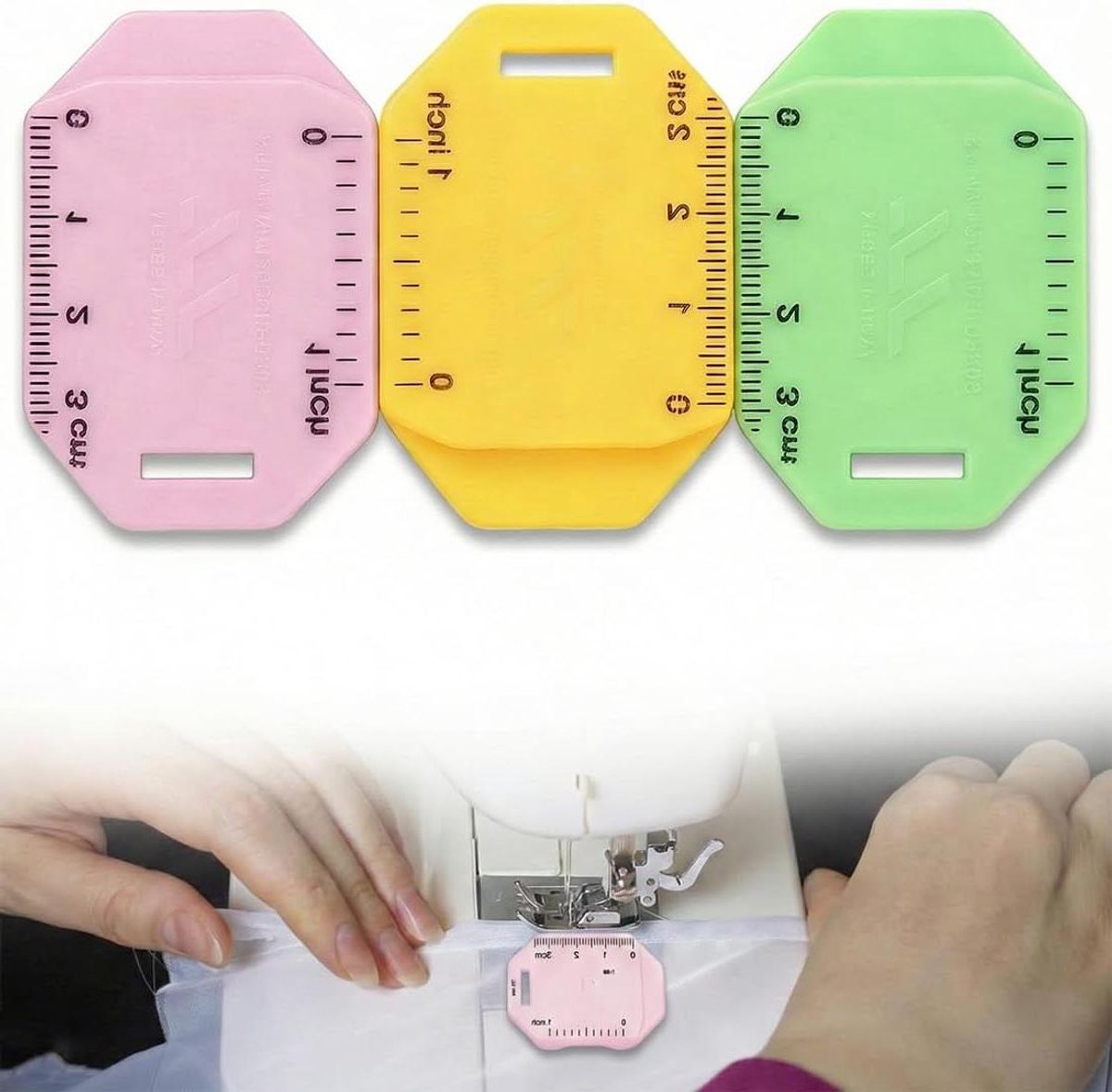 Magnetische Naadgeleiding - Naaihulpstuk Bevestigingsgereedschap - Rechte Stiksels Naaien - Sterke Magnetische Bevestiging - 3.7 x 2.8 x 1.1 cm