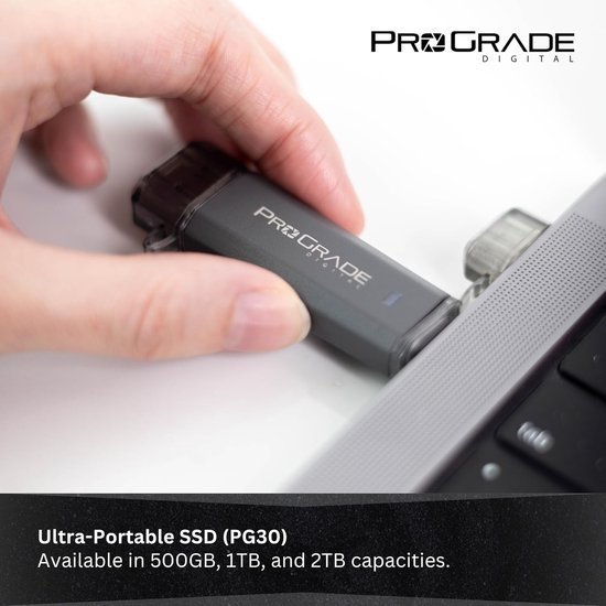 Externe SSD - Draagbare Opslag - Snelle Data Overdracht - IP65 Waterbestendig - 1TB - Grijs — afbeelding 2