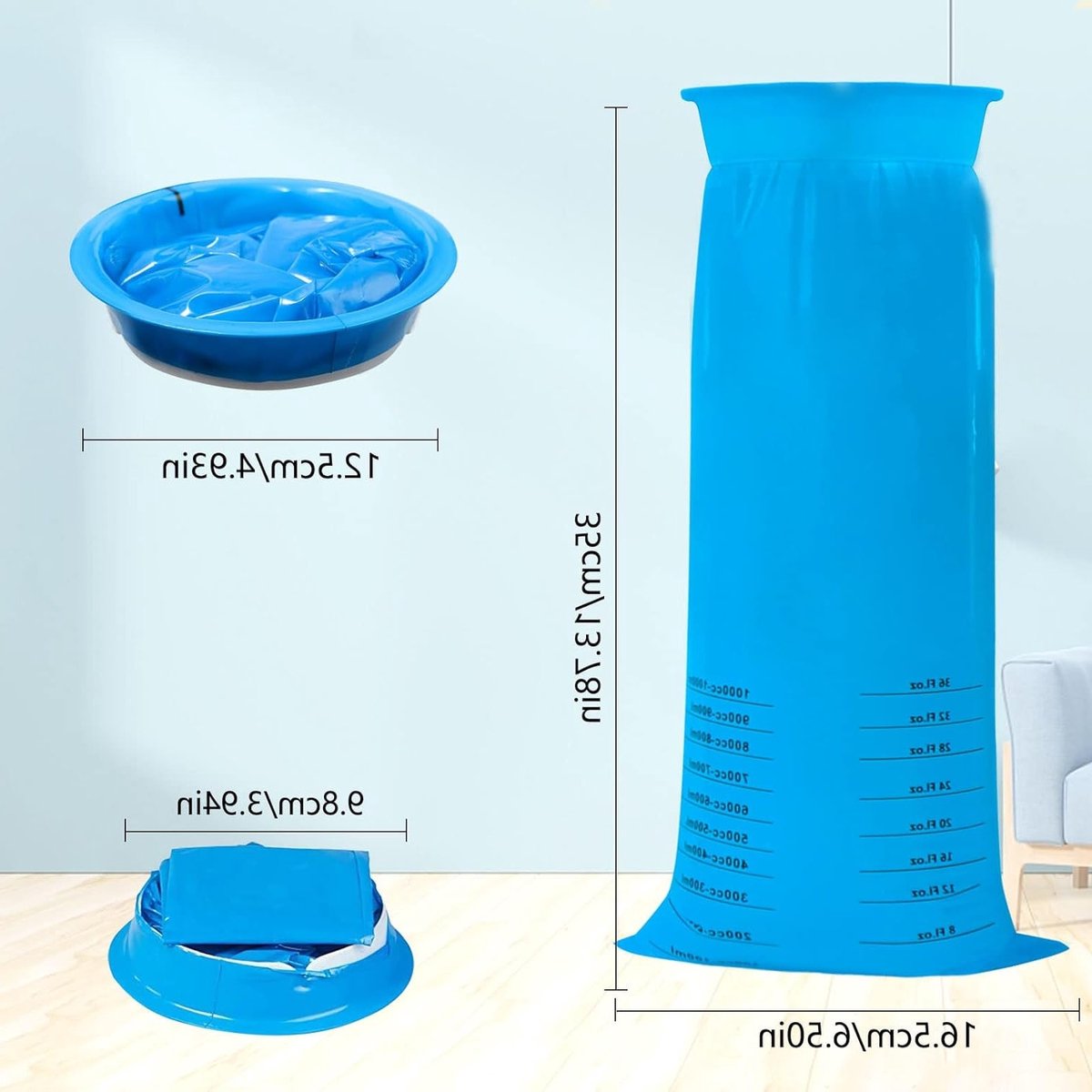 Verpakkingen van 20 Emesis Bags, 1000ml, Dichte Sluiting, Handige Overal Te Gebruiken, Lekvrije Nausea Tassen voor Reizen en Auto's