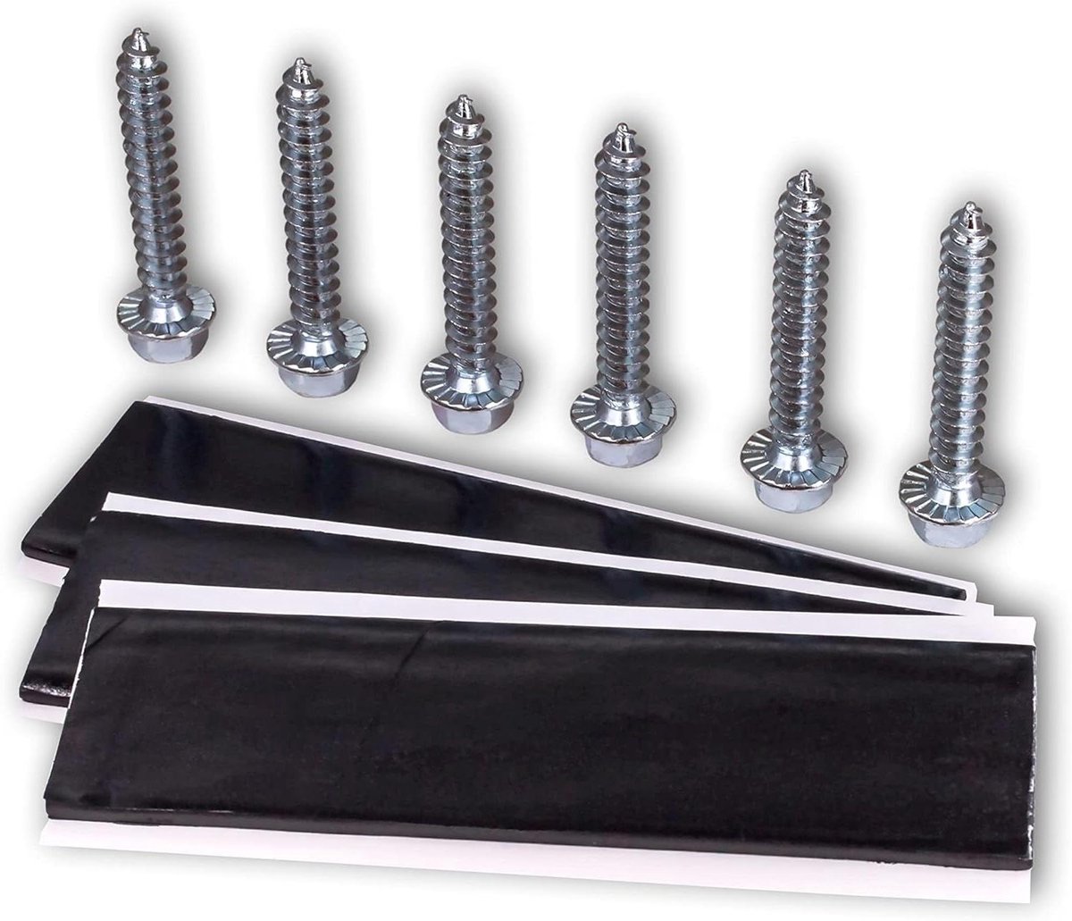 Universele dakpatchkit - Dak reparatie set - Dak lekkages dichten - Weerbestendige afdichting - 6 bouten 3 pads - Verzinkt
