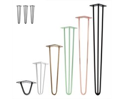 Tafelpoten Hairpin Legs - Meubelpoten Bureaupoten - Doe-het-zelf Meubels Maken - 12mm Rond Staal - 45cm 2 Stutten - Antiek Goud