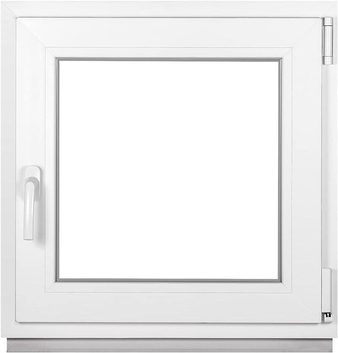 Kelderraam Kunststof - Garagedeur raam Tuinhuisraam - Ventilatie en Lichtinval - 2-voudige Beglazing - 50 x 50 cm - Wit