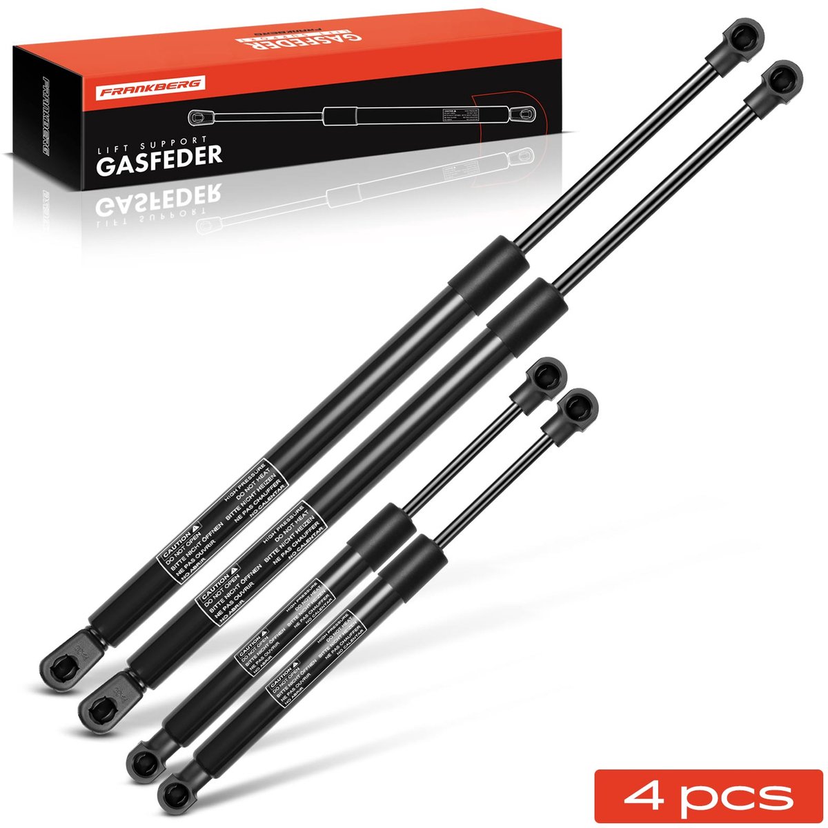 Frankberg 4x Gasveer Motorkap Achterklep voor BMW Z4 Roadster E85