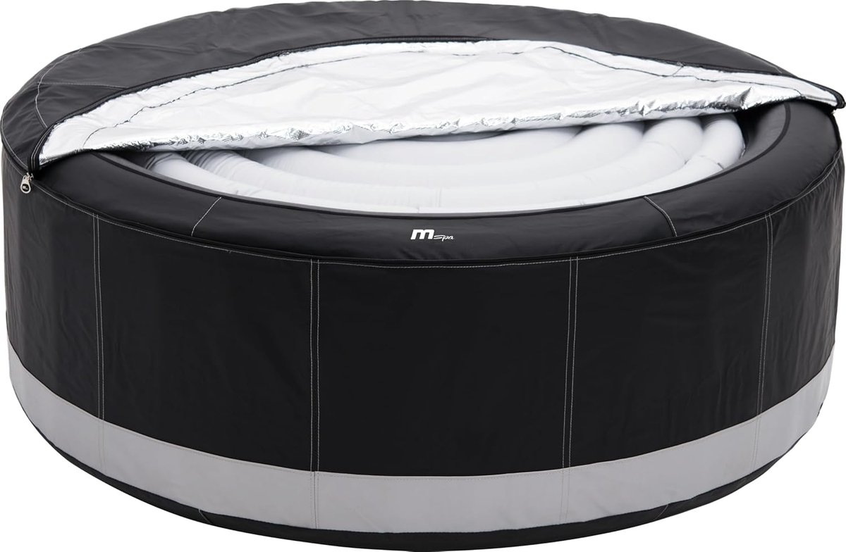 Opblaasbare Whirlpool 6 Personen – ABTkantoor Camaro Spa 204 cm – 138 Massagejets Jacuzzi – PTC Verwarming tot 42°C – Ozondesinfectie – Rhino-Tech 6-Laags Materiaal – Zelfopblaasbare Luxe In & Outdoor Hot Tub