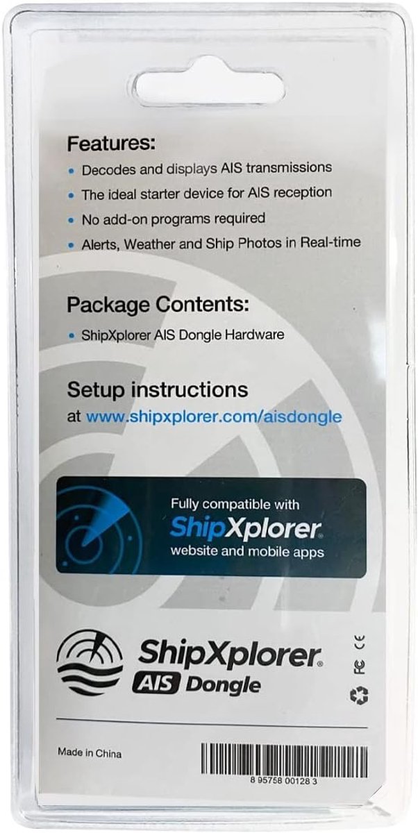 AIS Dongle Ontvanger - Scheepsontvanger AIS - Schepen Volgen - Tweekanaals Ontvangst - 9 x 2 x 1 cm - Blauw — afbeelding 2