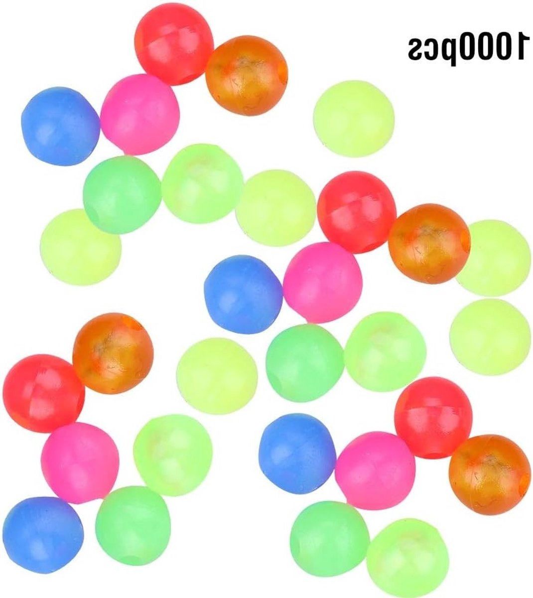 Ronde Luminiscente Vissersballen, Onmisbare Accessoires voor Nachtvissen, 1000 Stuks in Doos