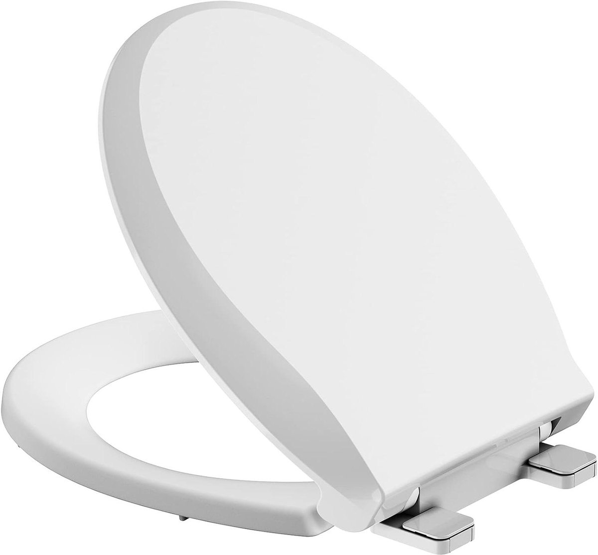 Ronde WC-Bril - Toiletbril Deksel - Rustig Sluiten - Duurzaam Dik Materiaal - Standaard Rond - Wit