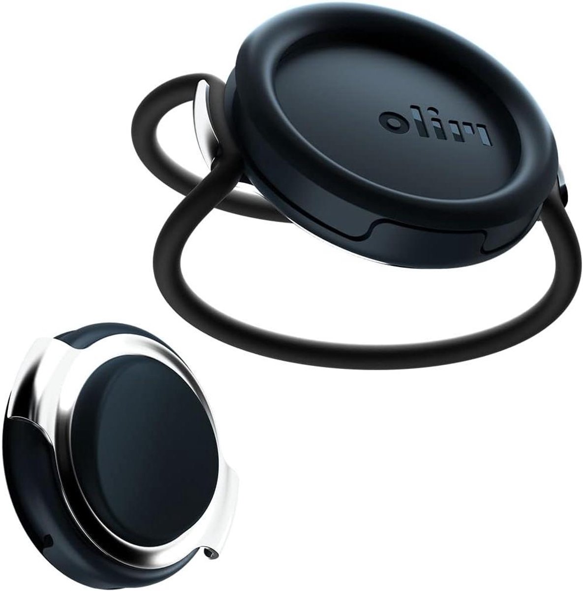 Fietsclip - Communicatorhouder Fiets - Handsfree Praten Fiets - Gebogen Ontwerp - 10 gram - Zwart