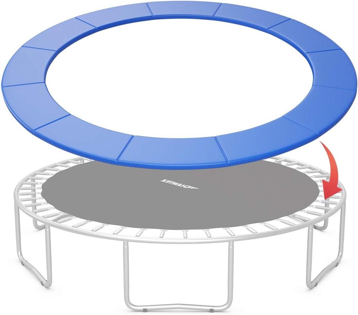Trampoline Randafdekking - Veerafdekking Trampoline - Trampoline Veiligheid - UV-bestendig Scheurvast - Ø 427 cm - Blauw
