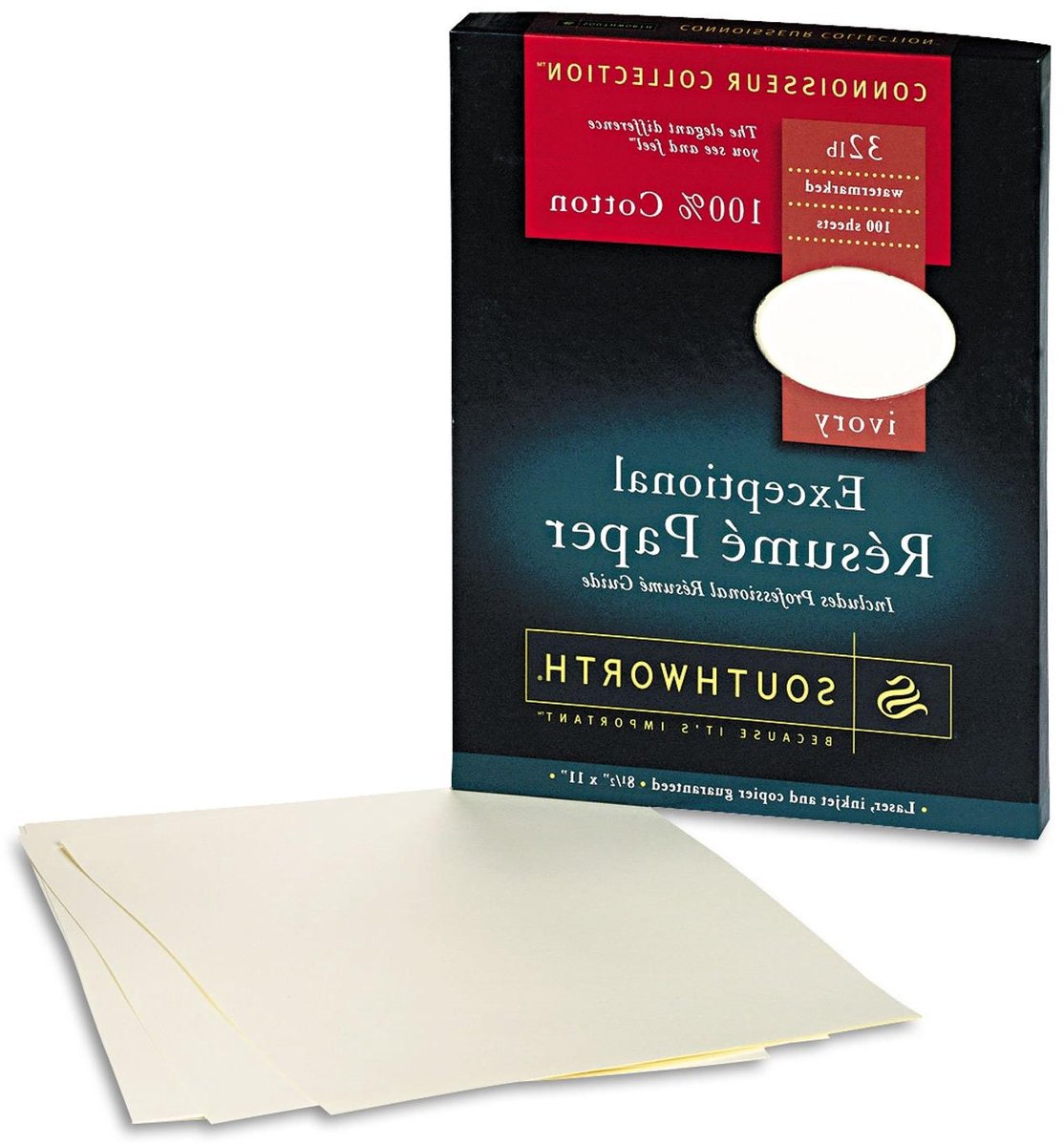 Katoen CV papier - Resume papier - Sollicitaties maken - 100% katoenvezels - 100 vellen Letter - Ivoorkleur