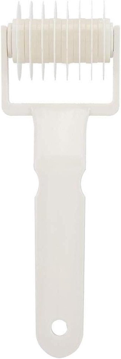 Deegsnijder Roller - Pizza Snijder - Bakken en Decoreren - Ergonomische Handgreep - 19 cm - Wit