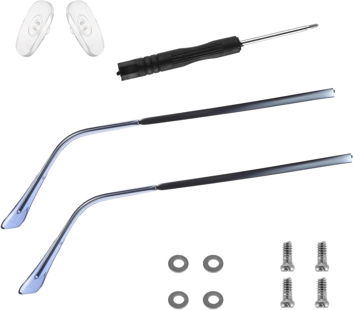 Bril Reservebeugels - Brilpoten Set - Bril Repareren - TR-90 en Koper - 13.5 cm Lengte - Blauw