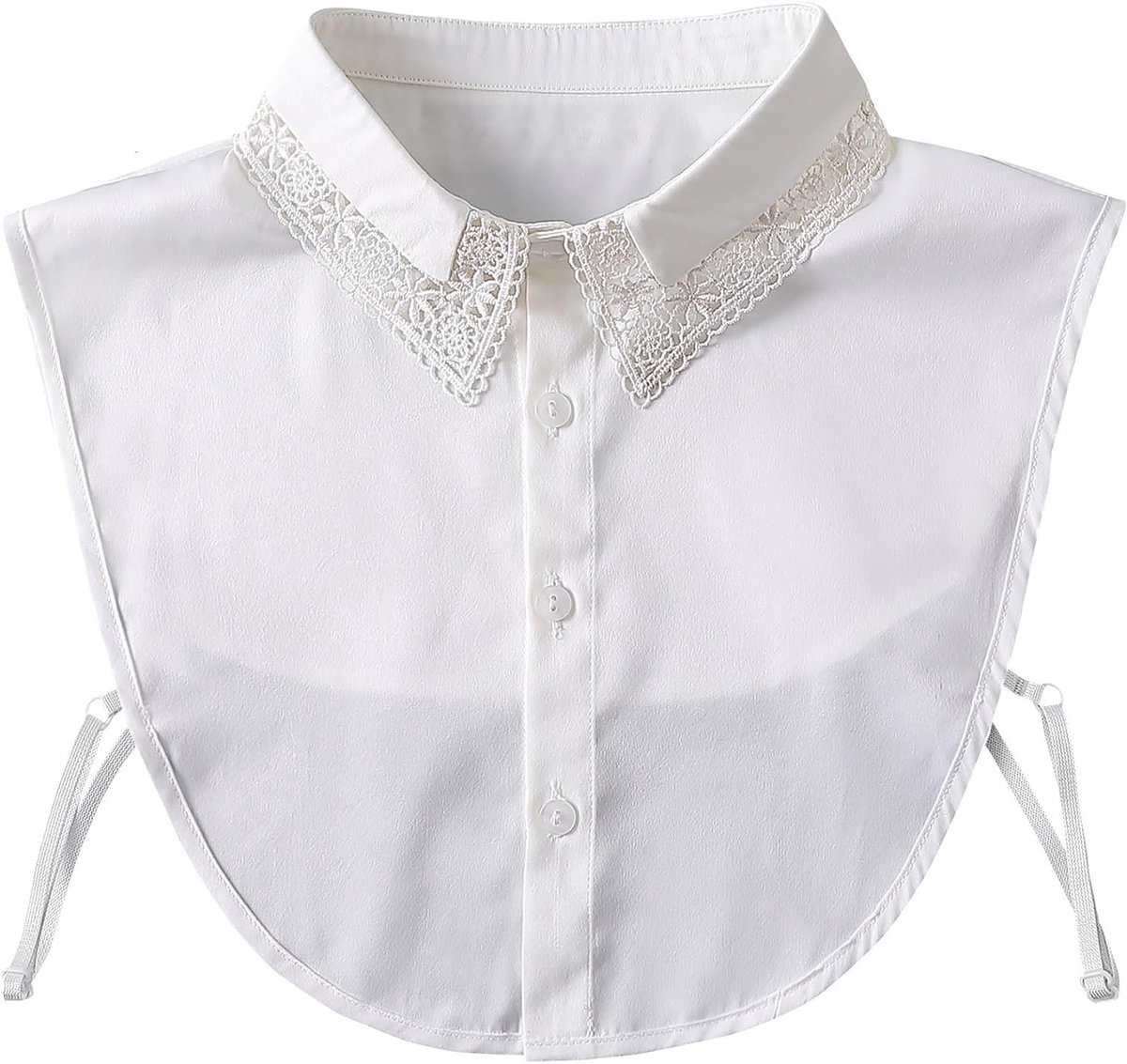 Stijlvolle Dames Blouse met Puntige Kraag en Holte - Verwijderbare Kraag voor een Modieuze Look