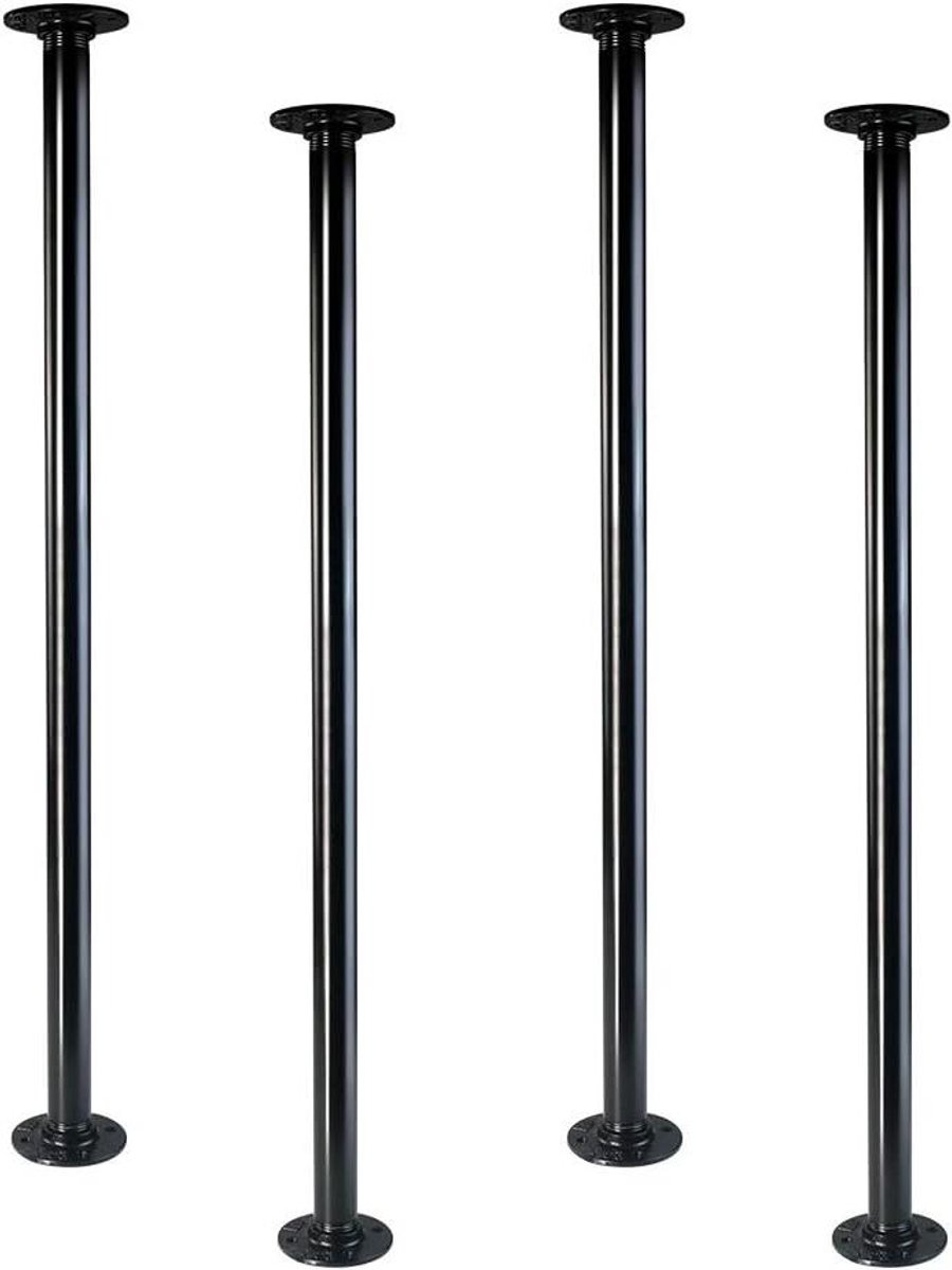 Tafelpoten Set - Industriële Poot - Meubels Maken - Stevig Metaal - 76 cm Hoog - Zwart
