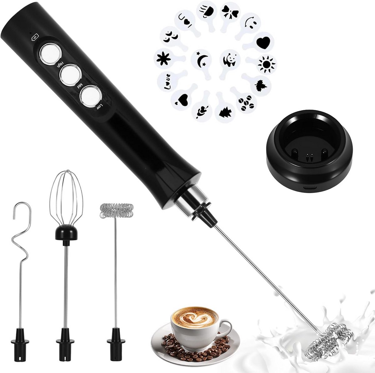 Melkschuimer Elektrisch - Melkopschuimer Handmatig - Barista - schuim klopper