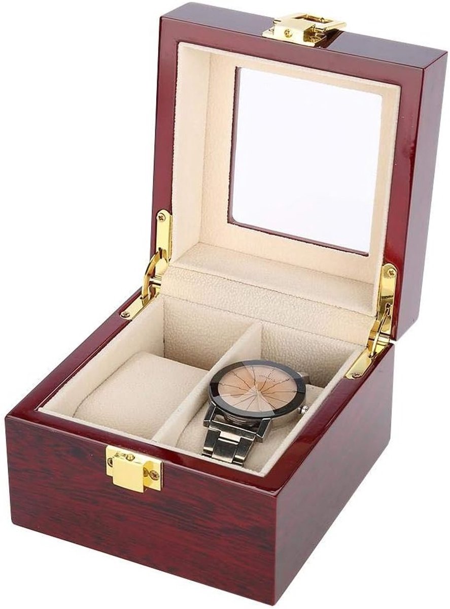 Heren horlogekoffer met opbergvak, luxe horloge box voor bescherming en presentatie