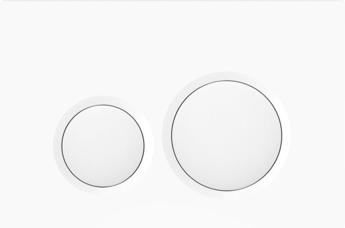 Drukplaat Toilet - Spoelplaat Bedieningsplaat - Toilet Spoelen - Mat Zwart Design - 256 x 164 mm - Zwart