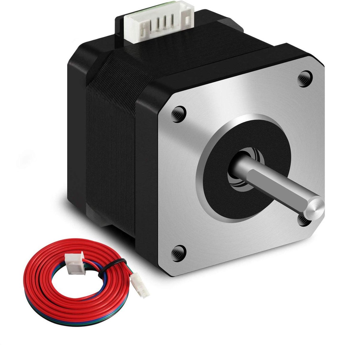 Stappenmotor - Motor 3D printer - Precisie Beweging - Laag Geluid - 42-40 - Zwart