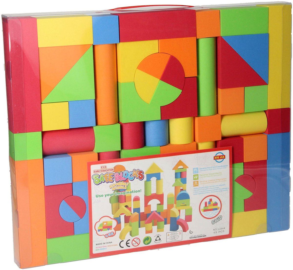 Foam Speelblokken, 63dlg.