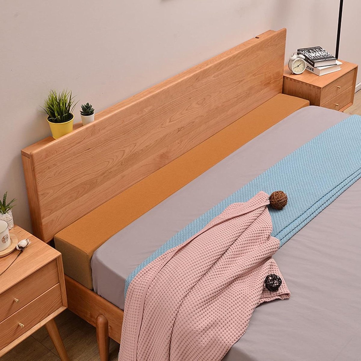 Hoofdbordkussen - Bedkussen Sofa - Gaten Vullen - Op Maat Gemaakt Schuim - 180 x 20 x 20 cm - Oranje