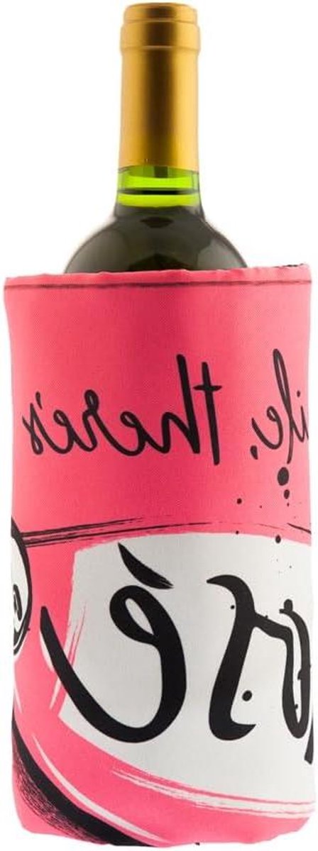 Wijnkoeler - Koelarm - Fles Koel Houden - Met Klittenbandsluiting - 20 x 40 cm - Wijnrood