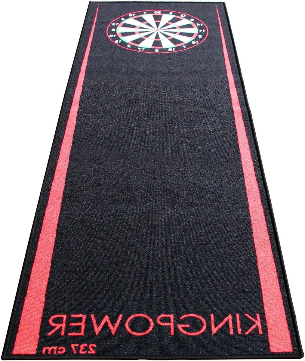 Darts Mat - Dart Tapijt - Toernooi Spelen - Antislip Latex Onderzijde - 237x80 cm - Zwart