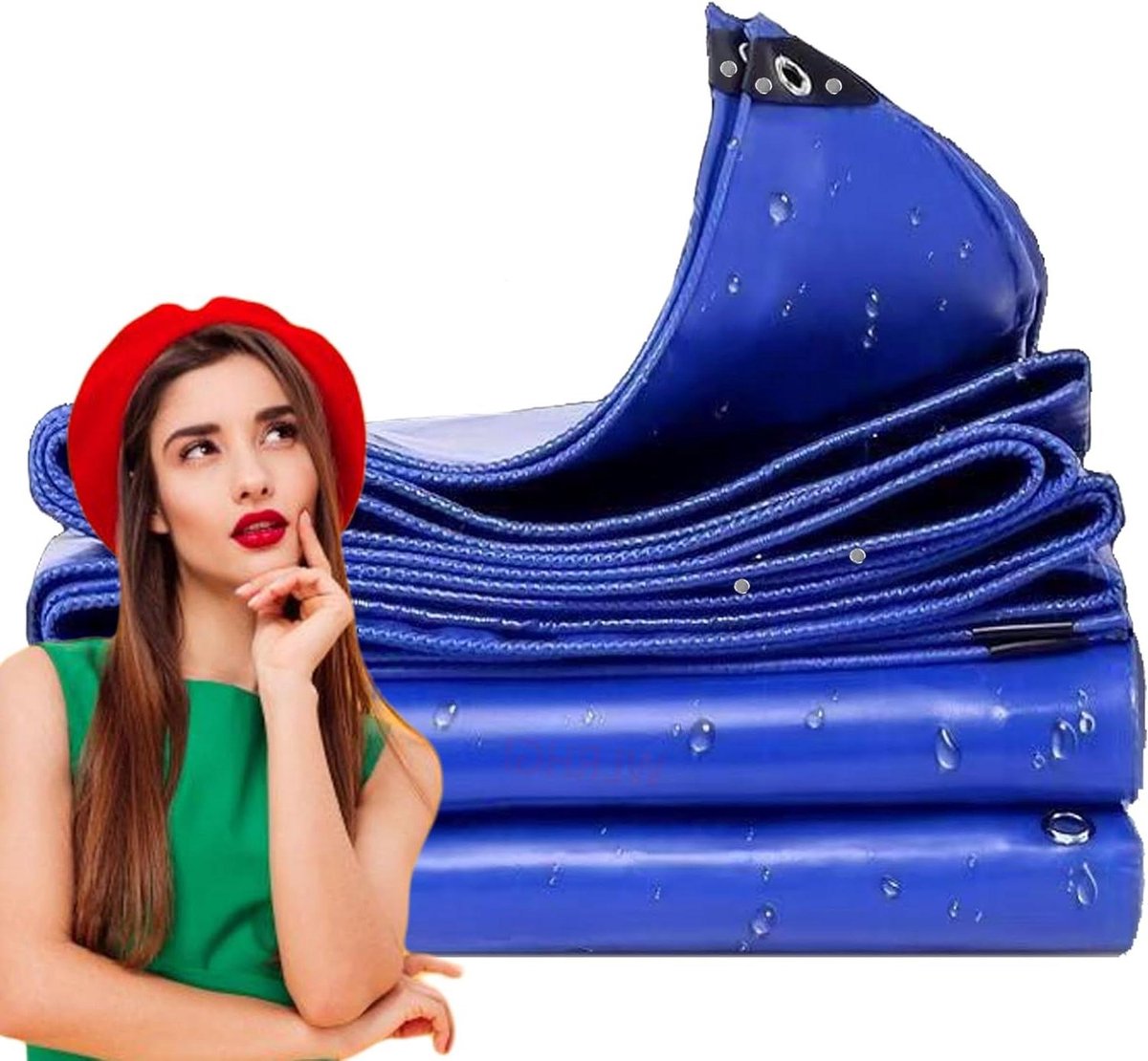 Waterdichte Dekzeilen - Bouwzeilen Kampeerzeil - Voorwerpen Afdekken - Versterkte Ogen - 0.5 x 27 m - Blauw