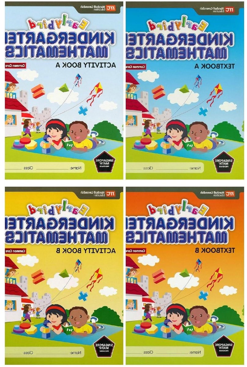 Kinderboeken Wiskunde - Rekenen Leren - Basis Leggen - Common Core Editie - 4 Delige Set - Meerdere Kleuren