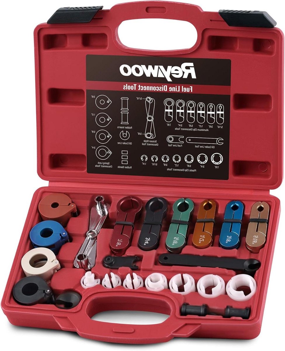 Ontkoppel Gereedschap Set - Brandstofleiding Gereedschap - Reparatie Auto Systemen - 25 Delige Master Set - Diverse Maten - Metallic