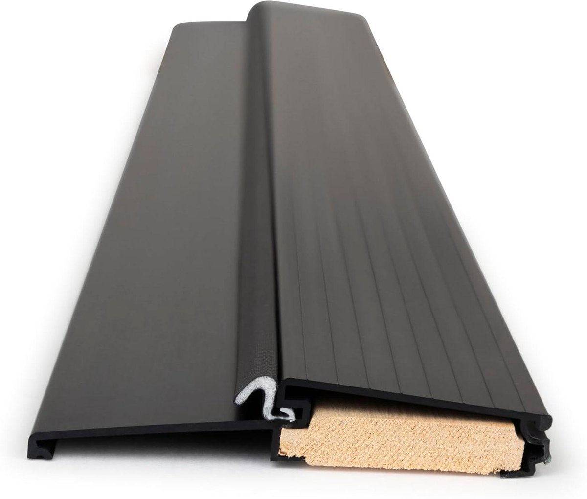 Deurdrempel Buitendeur - Vaste Drempelafdichting - Water Dicht Maken - Onderhoudsarme Aluminium Helling - 914 cm - Zwart