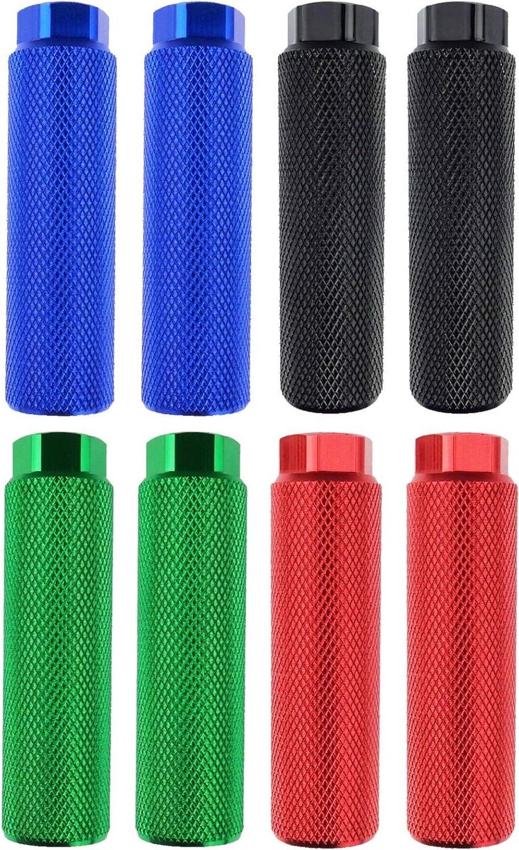 Fietspennen - Stuntpennen Fiets - Fietsen Stunts - Hoge Aluminium Legering - 100 x 28 mm - Zwart Blauw Rood Groen