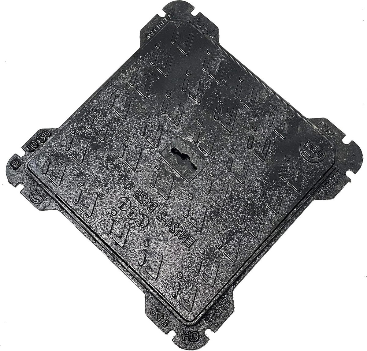 Schachtdeksel Gietijzer - Putdeksel Frame - Afsluiten Opening - Klasse B125 Norm - 40 x 40 cm - Zwart