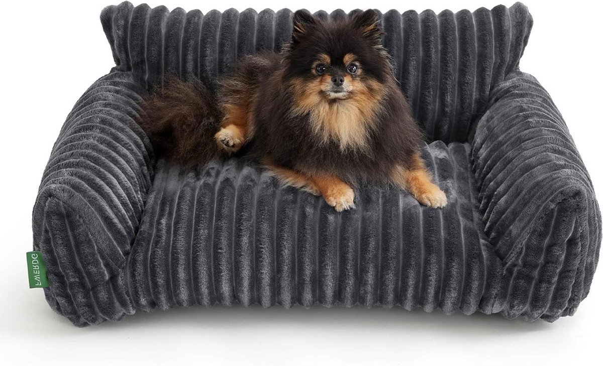 Huisdier Bank - Katten Sofa - Comfortabel Rusten - Driezijdig Neksteun - 61 cm - Grijs