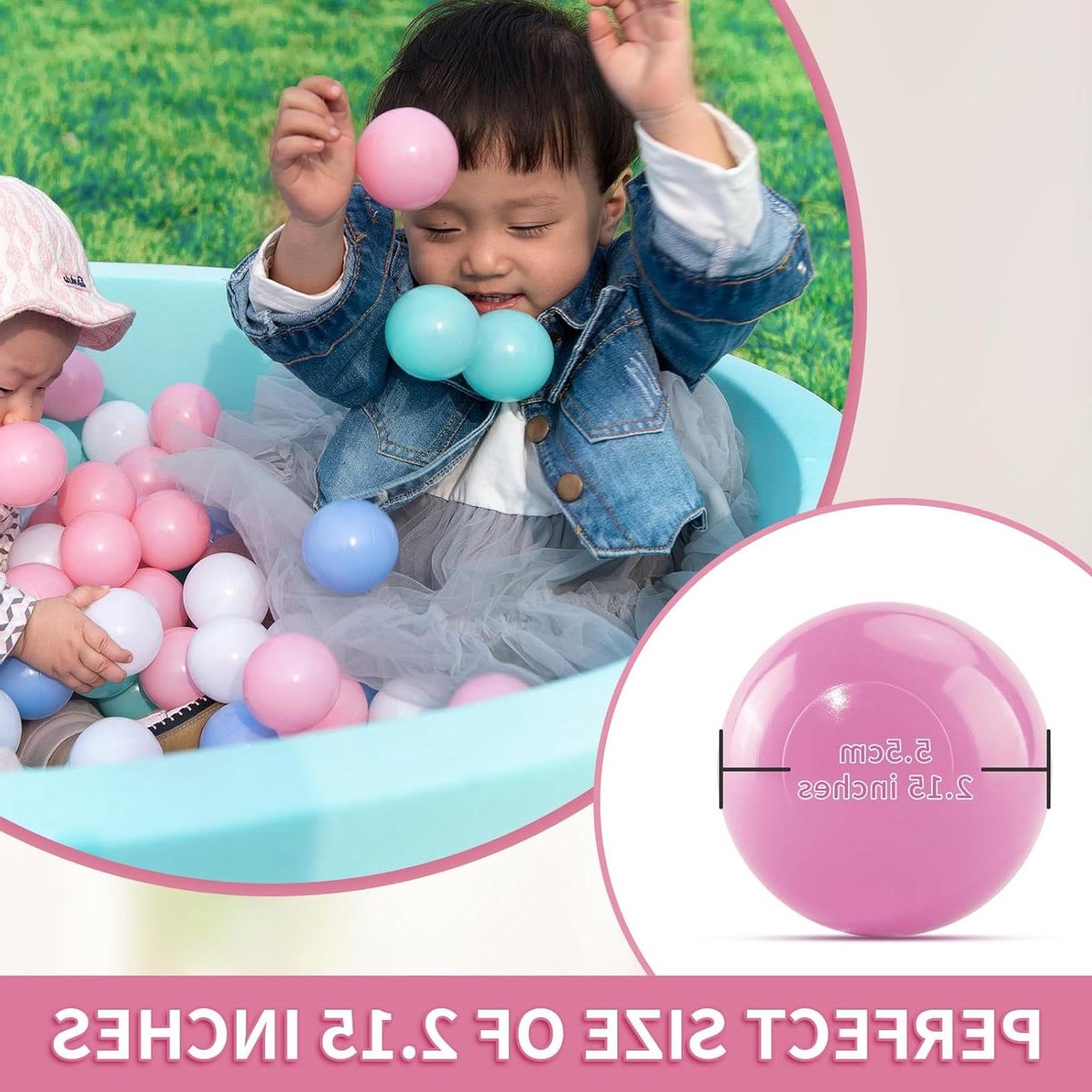 Plastic Ballen - Speelballen Ballenbak - Kinderen Spelen - Onbreekbaar Ftalaatvrij - 100 Stuks 5.5cm - Macaron Mix