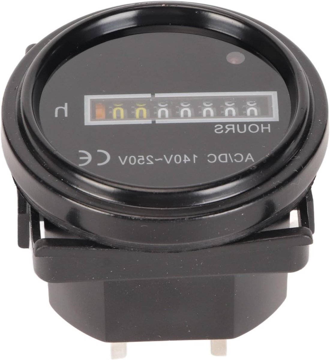 Ronde Urenteller - Mechanische Timer - Motoruren Bijhouden - Hoge Nauwkeurigheid - 140-250V AC DC - Zwart
